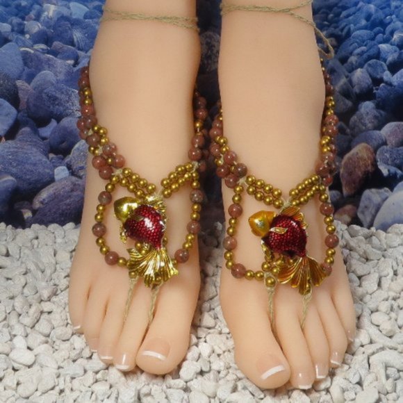 NEW Goldfish and Gemstone Barefoot Sandals - Picture 2 of 5